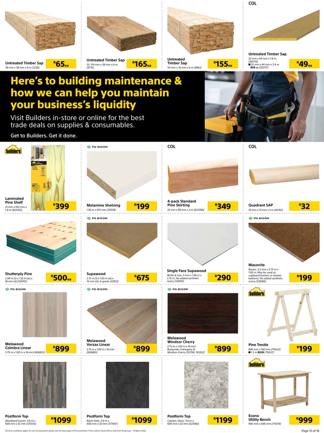 Builders Warehouse Catalogue - 2022/01/18-2022/03/16 (Page 15)