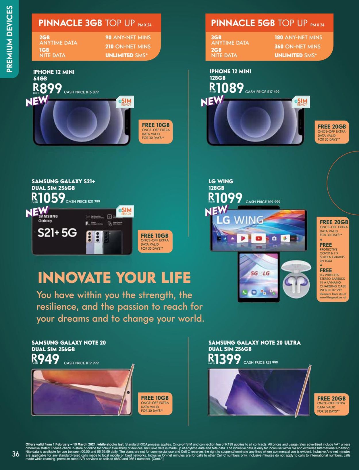 Cell C Catalogue - 2021/01/31-2021/03/15 (Page 36)