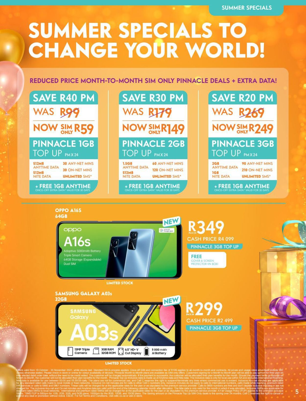 Cell C CYBER MONDAY 2021 Catalogue - 2021/10/18-2021/11/30 (Page 5)