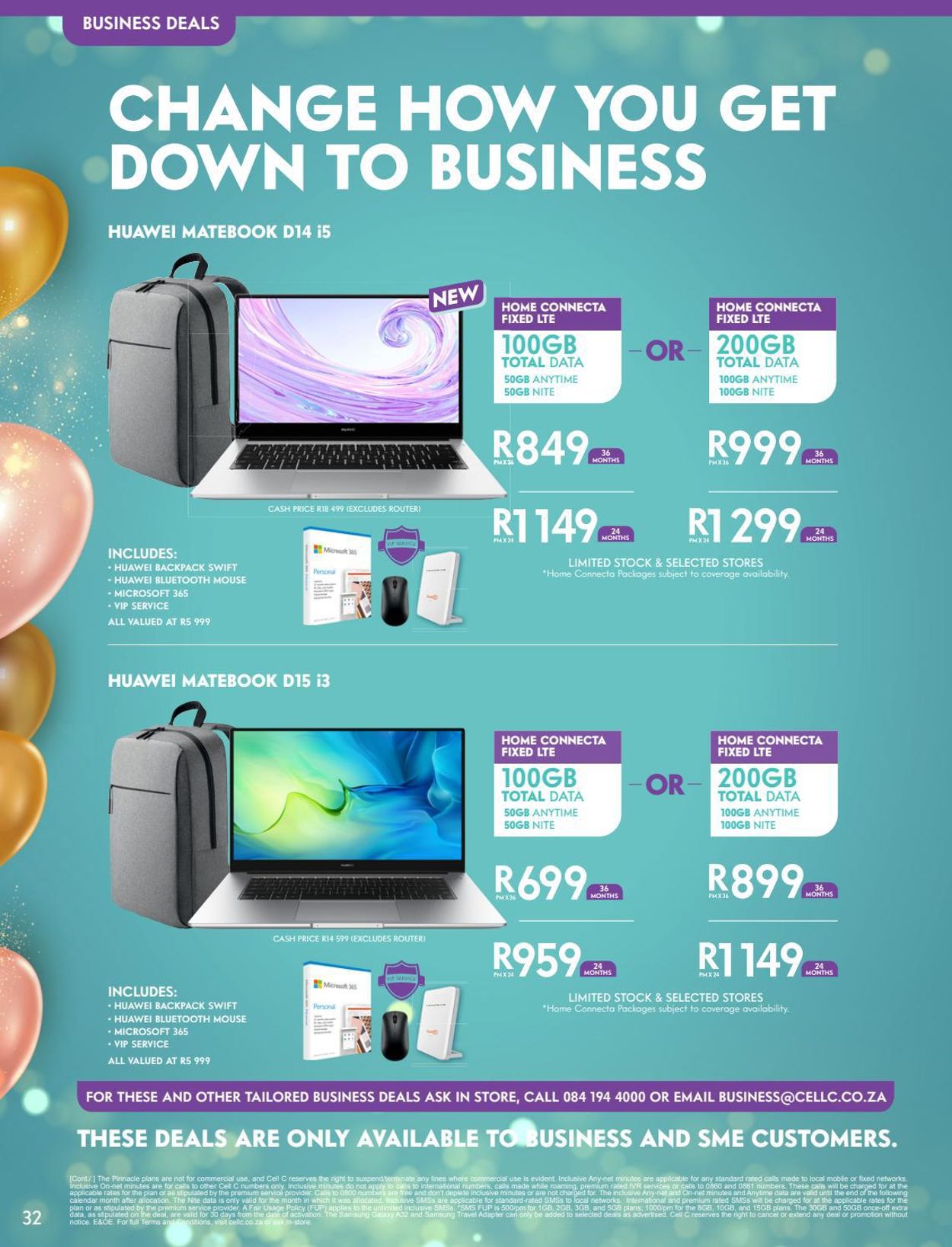 Cell C CYBER MONDAY 2021 Catalogue - 2021/10/18-2021/11/30 (Page 32)