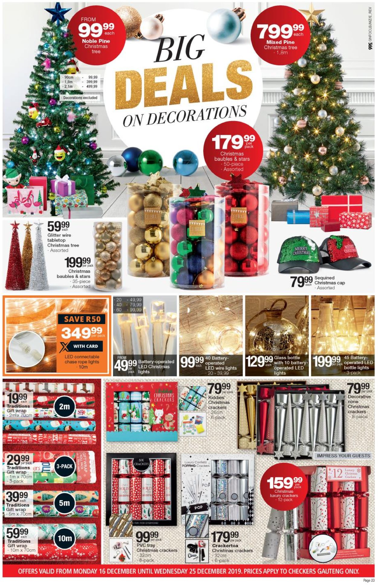 Checkers Christmas Catalogue 2019 Catalogue - 2019/12/16-2019/12/25 (Page 23)