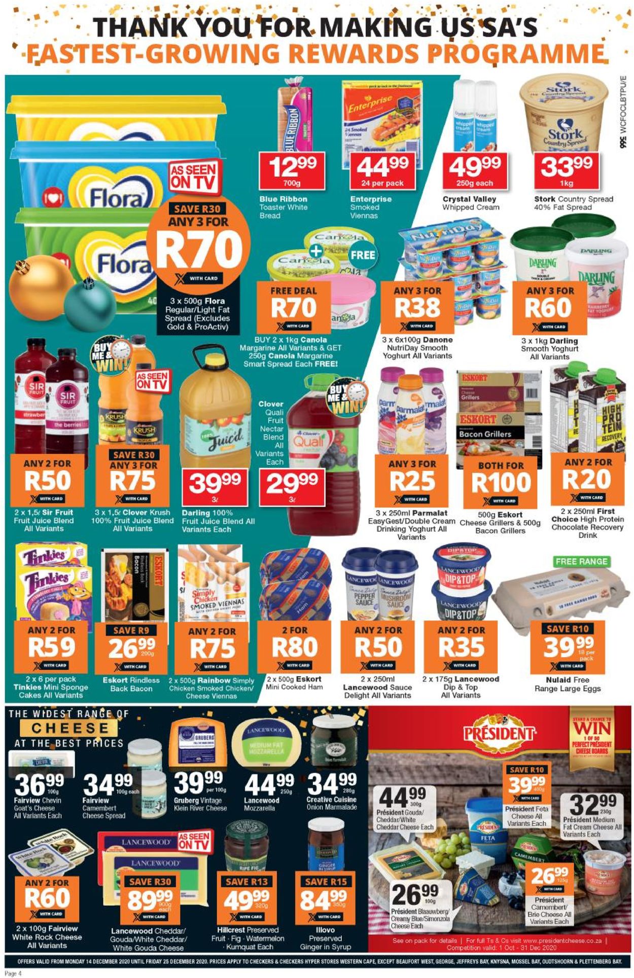 Checkers Extra Merry Christmas 2020 Catalogue - 2020/12/14-2020/12/25 (Page 4)