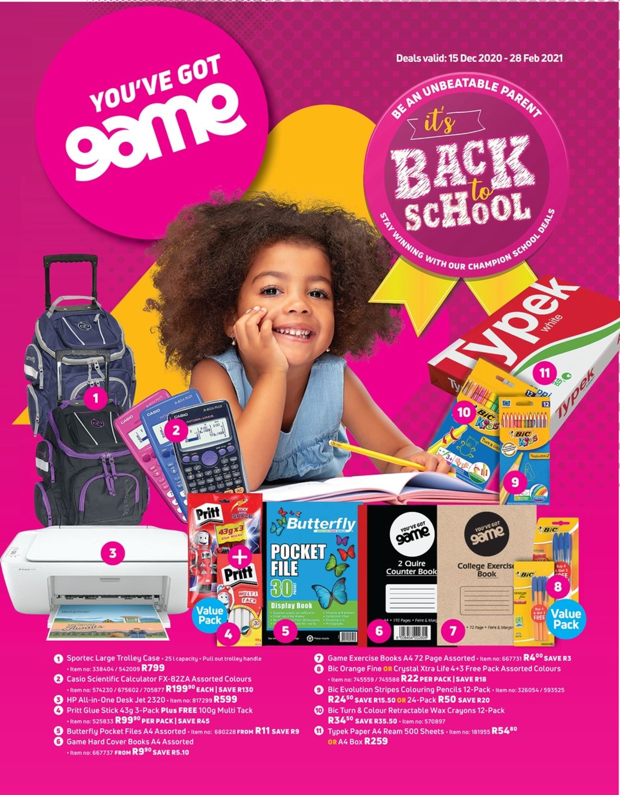 Game Back To School Catalogue - 2020/12/15-2021/02/28