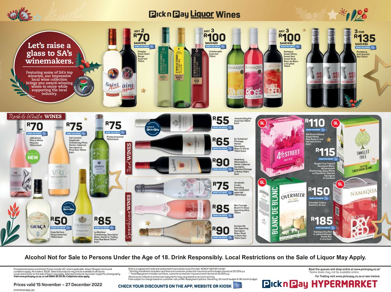 Pick n Pay Catalogue - 2022/11/15-2022/12/27 (Page 60)