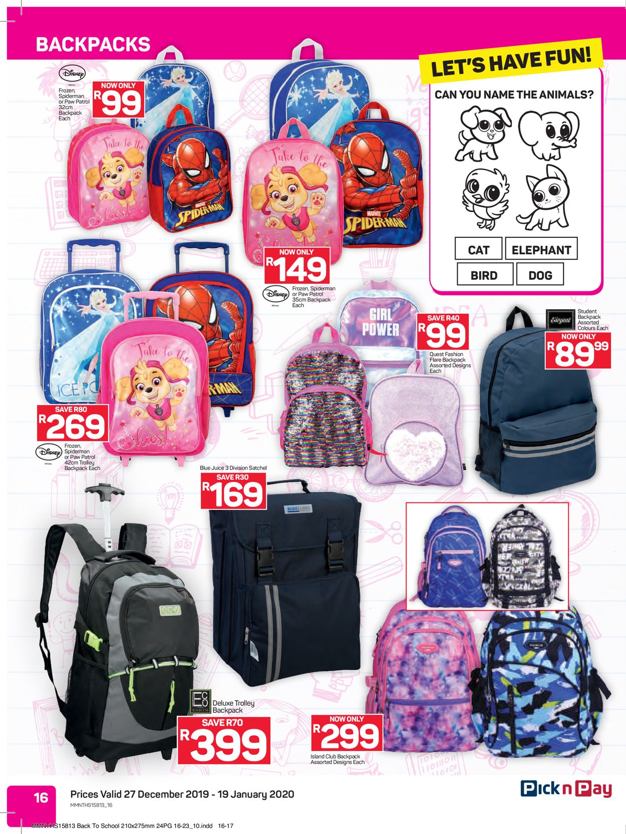 Pick n Pay Back 2 School Catalogue - 2019/12/27-2020/01/19 (Page 17)