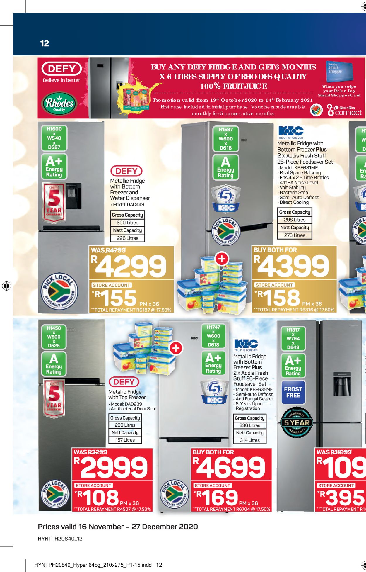 Pick n Pay Holidays 2020 Catalogue - 2020/11/16-2020/11/27 (Page 23)